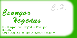 csongor hegedus business card