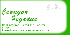 csongor hegedus business card